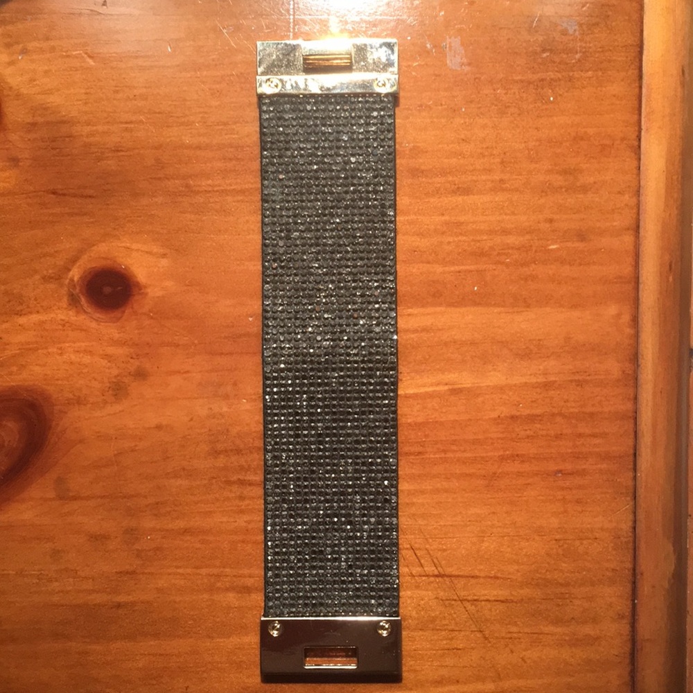 Nordstrom black cuff bracelet with black diamonds